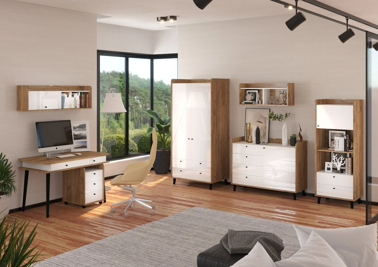 Seinäkaappi Meblocross Dolce Dol-24 M, Vaaleanruskea/valkoinen 3 Seinäkaappi Meblocross Dolce Dol-24 M, Vaaleanruskea/valkoinen - Image 3