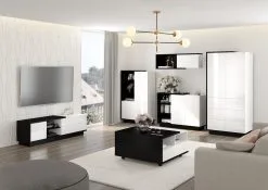 Seinäkaappi Meblocross Hybrid Hyb-24 1D, Musta/valkoinen -Olohuoneen kalusteet myymälä seinakaappi meblocross hybrid hyb 24 1d mustavalkoinen e5ff6 netistai reference