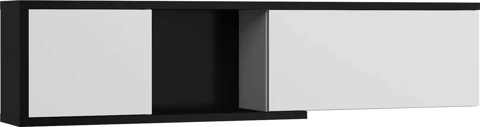 Seinäkaappi Meblocross Hybrid Hyb-25 2D, Musta/valkoinen 1 Seinäkaappi Meblocross Hybrid Hyb-25 2D, Musta/valkoinen