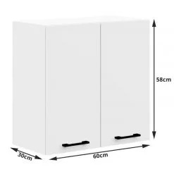 Seinäkaappi NORE Oliwia W60, Valkoinen -Olohuoneen kalusteet myymälä seinakaappi nore oliwia w60 valkoinen b368f netistai reference