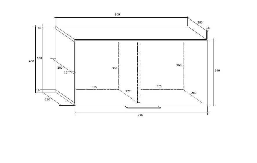 Meblocross Seinäkaappi Sven 1DPZ, Valkoinen 2 Meblocross Seinäkaappi Sven 1DPZ, Valkoinen - Image 2