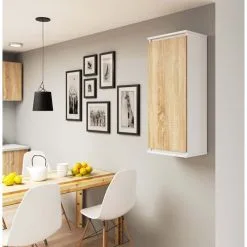 Seinäkeittiön Kaappi NORE CLP 40, Valkoinen/ruskea -Olohuoneen kalusteet myymälä seinakeittion kaappi nore clp 40 valkoinenruskea 06e4d netistai reference