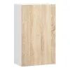 Seinäkeittiön Kaappi NORE Lima W50 D1, Väri Valkoinen / Tammi.