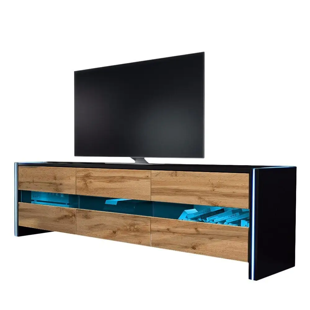 Selsey Skylight LED TV-taso, Ruskea/musta 1 Selsey Skylight LED TV-taso, Ruskea/musta