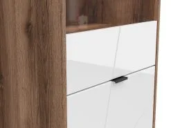 Black Red White Showcase BRW Forn 1D1W, Ruskea / Valkoinen. -Olohuoneen kalusteet myymälä showcase brw forn 1d1w ruskea valkoinen f5657 palaute reference