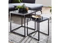 Sivupöydät Marmor, Musta 2 kpl -Olohuoneen kalusteet myymälä sivupoydat marmor musta 2kpl 37ccd hinta reference