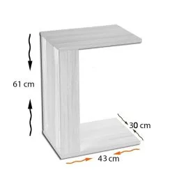 Sivupöytä Kalune Design Pasific C Sehpa, Musta/valkoinen -Olohuoneen kalusteet myymälä sivupoyta kalune design pasific c sehpa mustavalkoinen b870c osta reference