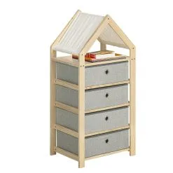 SoBuy STR08-N, Ruskean/harmaan Värinen Hylly Lastenhuoneeseen