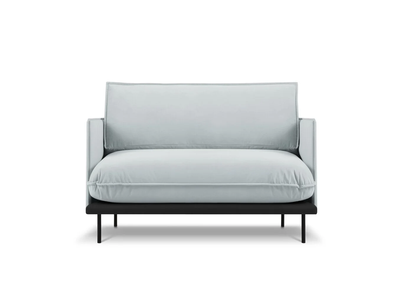 Interieurs86 Sohva 1.5 Intereurs 86 Auguste, Vaaleanharmaa/musta. 2 Interieurs86 Sohva 1.5 Intereurs 86 Auguste, Vaaleanharmaa/musta. - Image 2