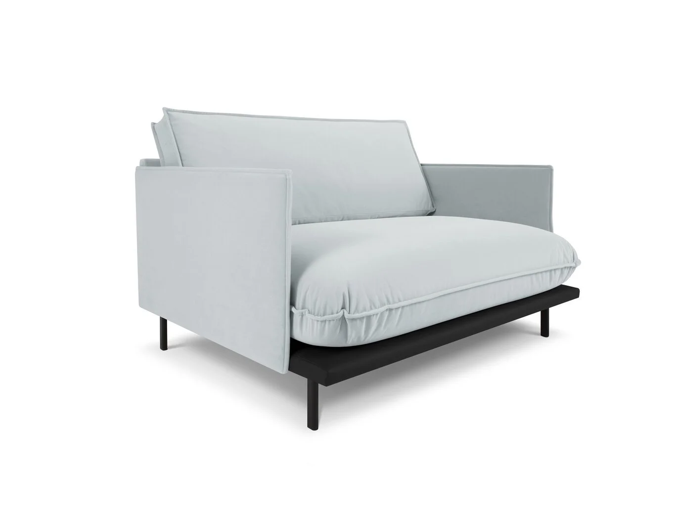 Interieurs86 Sohva 1.5 Intereurs 86 Auguste, Vaaleanharmaa/musta. 1 Interieurs86 Sohva 1.5 Intereurs 86 Auguste, Vaaleanharmaa/musta.