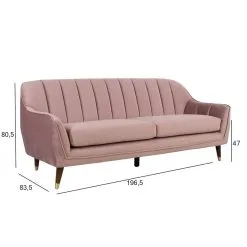 Home4you Sohva JOANNA, Violetti–vaaleanpunainen -Olohuoneen kalusteet myymälä sohva joanna violettivaaleanpunainen 05040 verkko reference