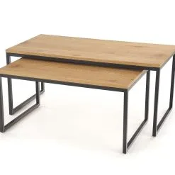 Halmar Sohvapöydät Sabrosa 2 Kpl, Tammi/musta -Olohuoneen kalusteet myymälä sohvapoydat sabrosa 2 kpl tammimusta 233d0 netistai reference