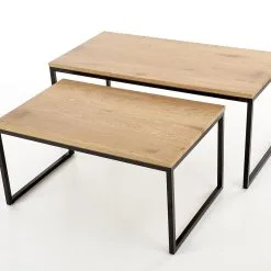 Halmar Sohvapöydät Sabrosa 2 Kpl, Tammi/musta -Olohuoneen kalusteet myymälä sohvapoydat sabrosa 2 kpl tammimusta 7f53c halvempi reference