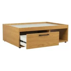 Home4you Sohvapöytä BLOCK 98x70xH32cm, MDF Tammi / Harmaa -Olohuoneen kalusteet myymälä sohvapoyta block 98x70xh32cm mdf tammi harmaa a7fc1 palaute reference