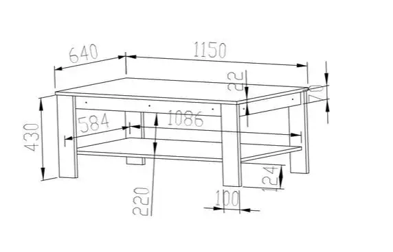 ML Meble Sohvapöytä Castel 14 2 ML Meble Sohvapöytä Castel 14 - Image 2