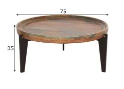 Sohvapöytä Fiume 75, Ruskea / Monivärinen -Olohuoneen kalusteet myymälä sohvapoyta fiume 75 ruskea monivarinen 57257 palaute reference