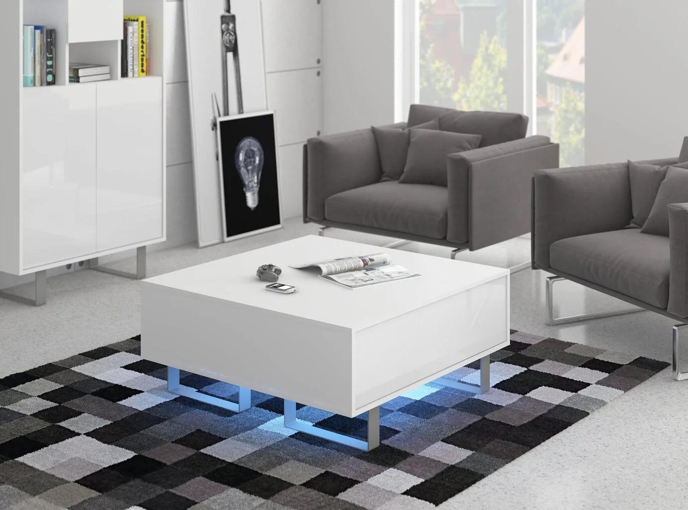 Meblocross Sohvapöytä King 8, Valkoinen 1 Meblocross Sohvapöytä King 8, Valkoinen