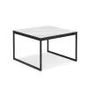Sohvapöytä Micadoni Home Veld, 62x42 Cm, Valkoinen/musta