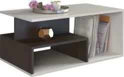 Sohvapöytä Prima, Valkoinen/tummanruskea