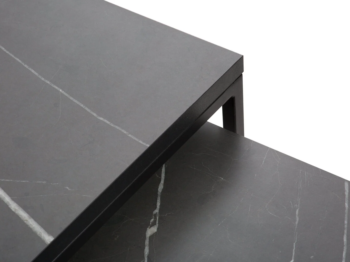 Sohvapöytäsarja Micadoni Home Veld, 2 Pöytää, Harmaa/musta 3 Sohvapöytäsarja Micadoni Home Veld, 2 Pöytää, Harmaa/musta - Image 3