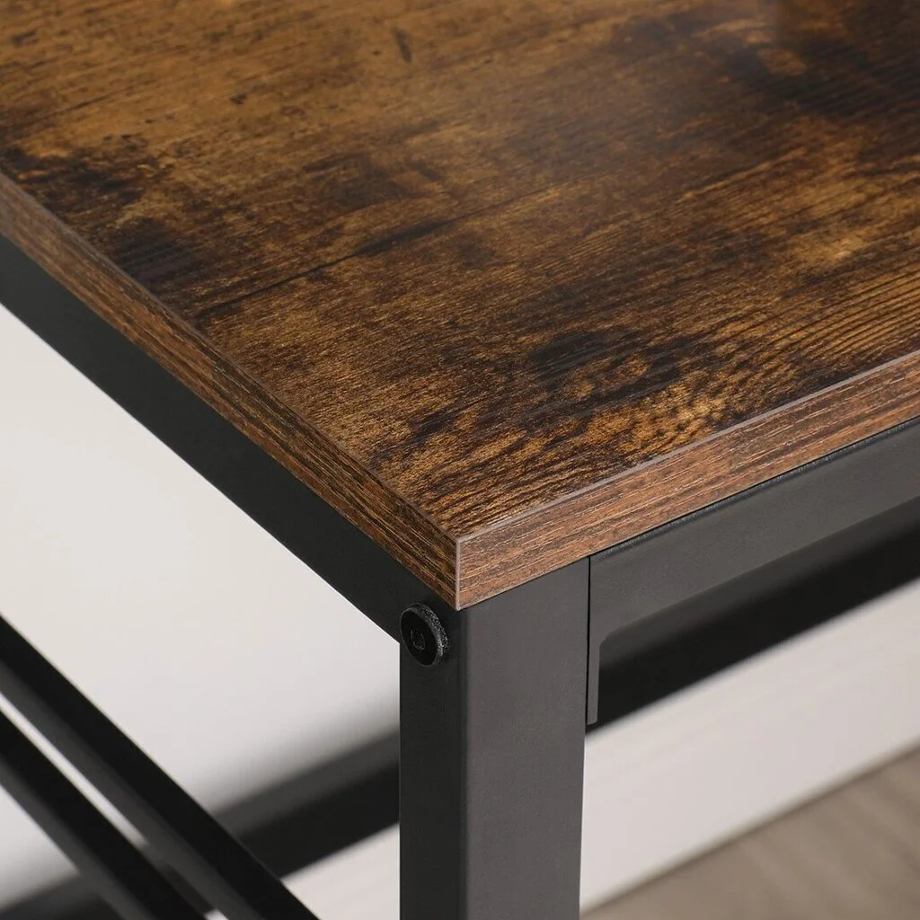 Songmics-pöytä Hyllyllä, 120x60 Cm, Ruskea/musta 6 Songmics-pöytä Hyllyllä, 120x60 Cm, Ruskea/musta - Image 6