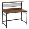 Songmics-pöytä Hyllyllä, 120x60 Cm, Ruskea/musta