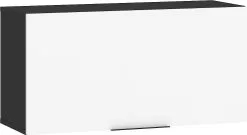 Meblocross Sven 1DPZ Seinäkaappi, Musta/valkoinen