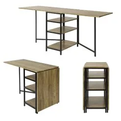 SoBuy Taitettava Ruokapöytä 3 Hyllyllä FWT62-N -Olohuoneen kalusteet myymälä taitettava ruokapoyta 3 hyllylla fwt62 n 3a8ba netistai reference