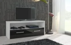 Meblocross Tirana-TV-taso, 100 X 40 X 40,4 Cm, Valkoinen / Musta