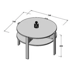 Tobago-sohvapöytä, Sonoma Tammi -Olohuoneen kalusteet myymälä tobago sohvapoyta sonoma tammi e0616 netistai reference