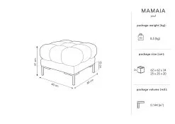 Rahi Micadoni Home Mamaia, Väri Tummanharmaa/kulta -Olohuoneen kalusteet myymälä tumba micadoni home mamaia vari tummanharmaakulta a0e05 palaute reference