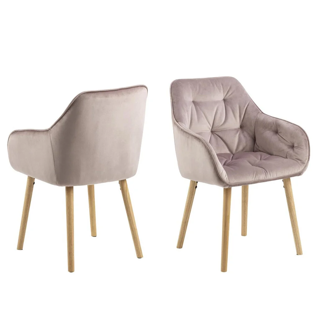 Home4you Tuoli BROOKE 55x58xH83cm, Vanharoosa Sametti/tammi 1 Home4you Tuoli BROOKE 55x58xH83cm, Vanharoosa Sametti/tammi