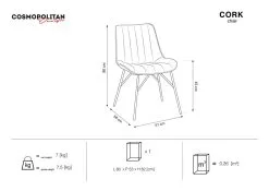 Tuoli Cosmopolitan Design Cork, Vihreä -Olohuoneen kalusteet myymälä tuoli cosmopolitan design cork vihrea b997b halvempi reference