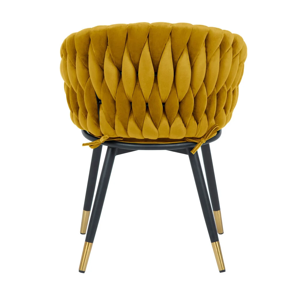 Home4you Tuoli FLORA 61x63xH83cm, Kullankeltainen Sametti 5 Home4you Tuoli FLORA 61x63xH83cm, Kullankeltainen Sametti - Image 5
