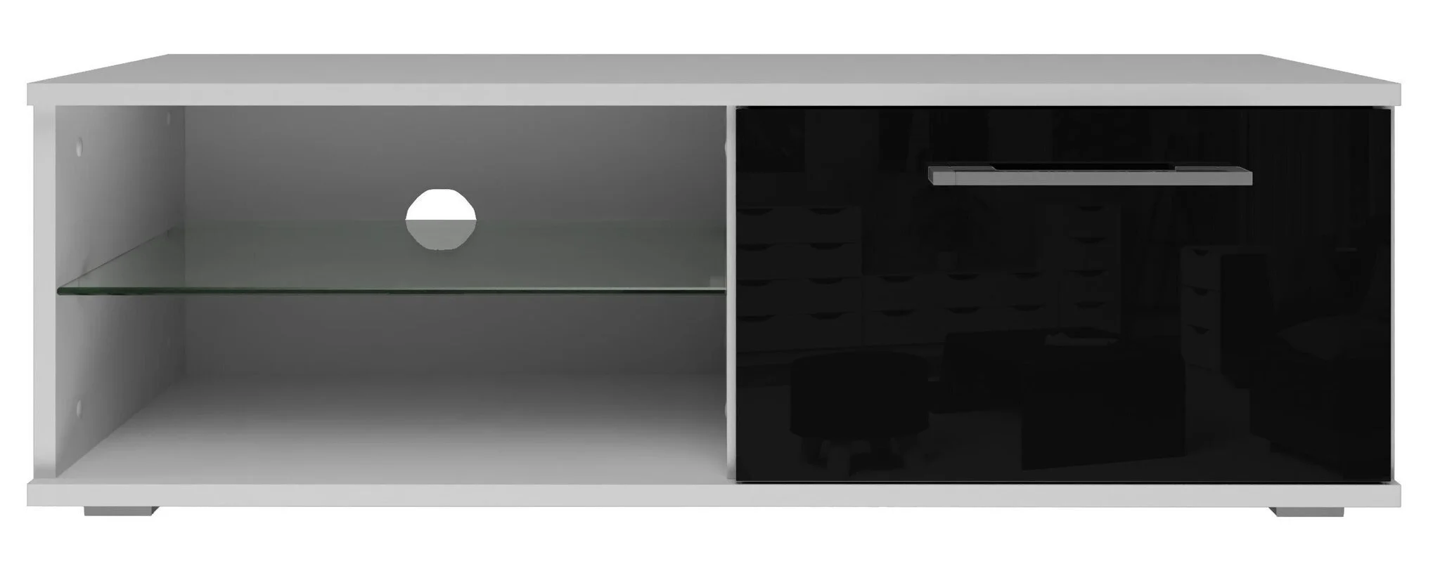 TV-kaappi Sandy 100, Valkoinen/musta 2 TV-kaappi Sandy 100, Valkoinen/musta - Image 2