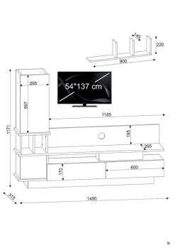 TV-kalusteet Como, Valkoinen/ruskea 5 TV-kalusteet Como, Valkoinen/ruskea -Olohuoneen kalusteet myymälä tv kalusteet como valkoinenruskea 75f08 hinta reference