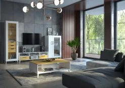 Szynaka Meble TV -pöytä Barris 25, Valkoinen / Ruskea -Olohuoneen kalusteet myymälä tv poyta barris 25 valkoinen ruskea c0a65 netistai reference