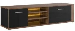 TV-pöytä Forte Lombardo, Ruskea/musta