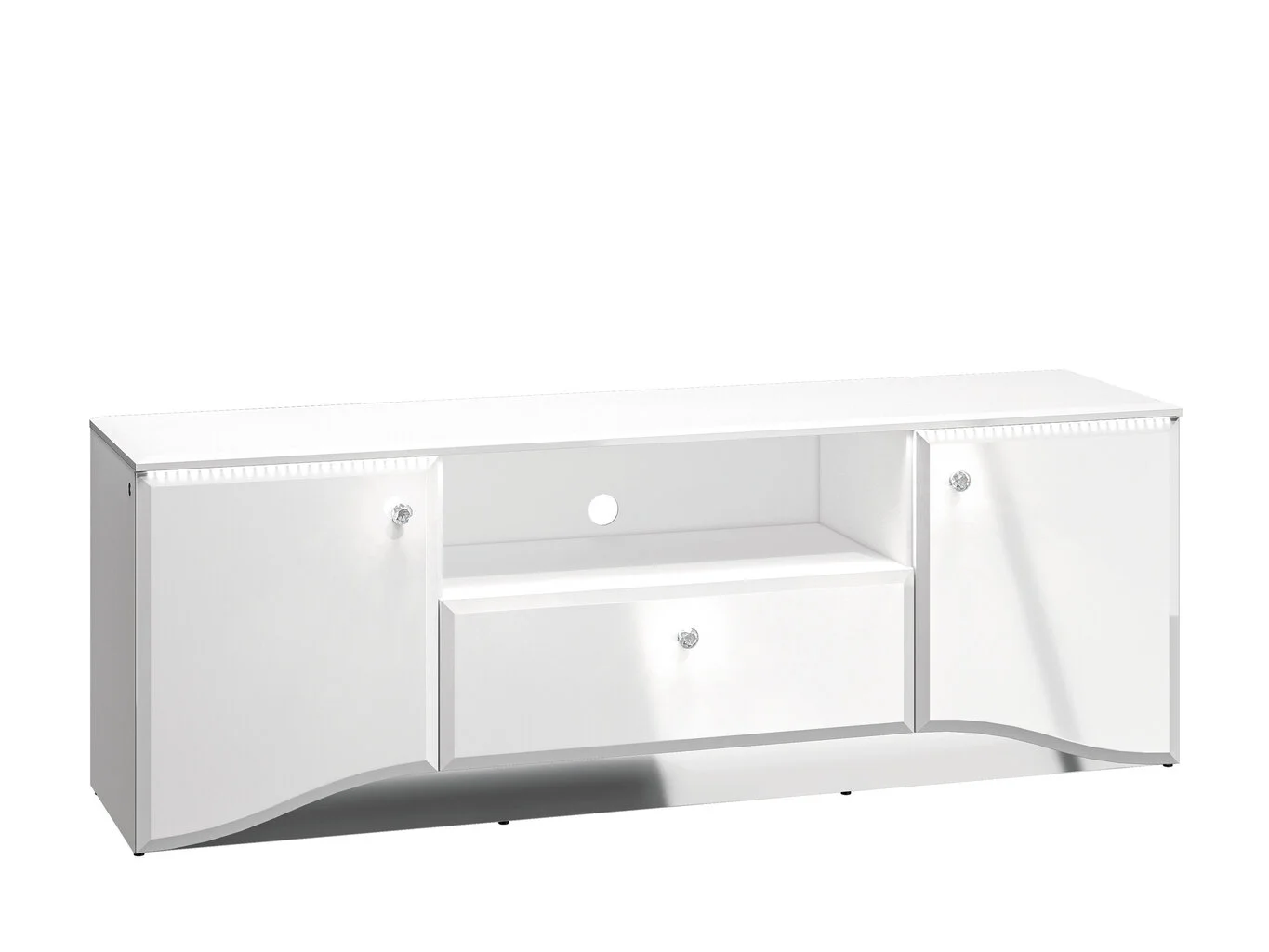 ML Meble TV-pöytä Glamour 03, Valkoinen 1 ML Meble TV-pöytä Glamour 03, Valkoinen