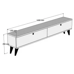 TV-pöytä Kalune Design Paris, Valkoinen -Olohuoneen kalusteet myymälä tv poyta kalune design paris valkoinen cc406 halvempi reference