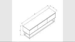 TV-pöytä Kalune Design Tilsim 180 Cm, Ruskea/musta -Olohuoneen kalusteet myymälä tv poyta kalune design tilsim 180 cm 8551e netistai reference