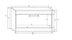 Meblocross Tv-pöytä Maximus 1D, Ruskea/valkoinen -Olohuoneen kalusteet myymälä tv poyta maximus 1d ruskeavalkoinen b9944 netistai reference