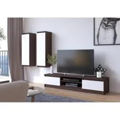 TV-pöytä NORE CLP 160, Ruskea / Valkoinen -Olohuoneen kalusteet myymälä tv poyta nore clp 160 ruskea valkoinen 06836 palaute reference