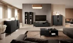 Laski Meble TV-pöytä Notte 156, Musta -Olohuoneen kalusteet myymälä tv poyta notte 156 musta 667ea hinta reference