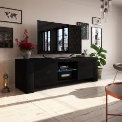 TV-pöytä Selsey Jackson, Musta. -Olohuoneen kalusteet myymälä tv poyta selsey jackson musta e864b halvempi reference