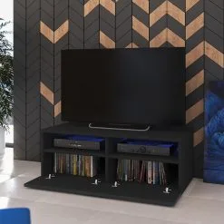 TV-pöytä Selsey Phiris, Musta -Olohuoneen kalusteet myymälä tv poyta selsey phiris musta fc11d netistai reference