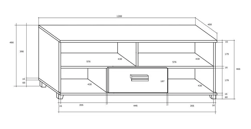 Meblocross TV-pöytä Solo, Musta/valkoinen. 2 Meblocross TV-pöytä Solo, Musta/valkoinen. - Image 2