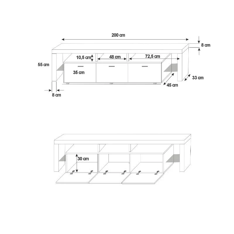 Selsey TV-taso Amieva, Valkoinen. 2 Selsey TV-taso Amieva, Valkoinen. - Image 2