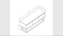 TV-taso Kalune Design Tilsim 140 Cm, Ruskea/musta -Olohuoneen kalusteet myymälä tv taso kalune design tilsim 140 cm 48185 netistai reference