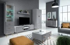 Gala Meble TV-taso Visby, Valkoinen/harmaa 7 Gala Meble TV-taso Visby, Valkoinen/harmaa -Olohuoneen kalusteet myymälä tv taso visby valkoinenharmaa 1a737 netistai reference